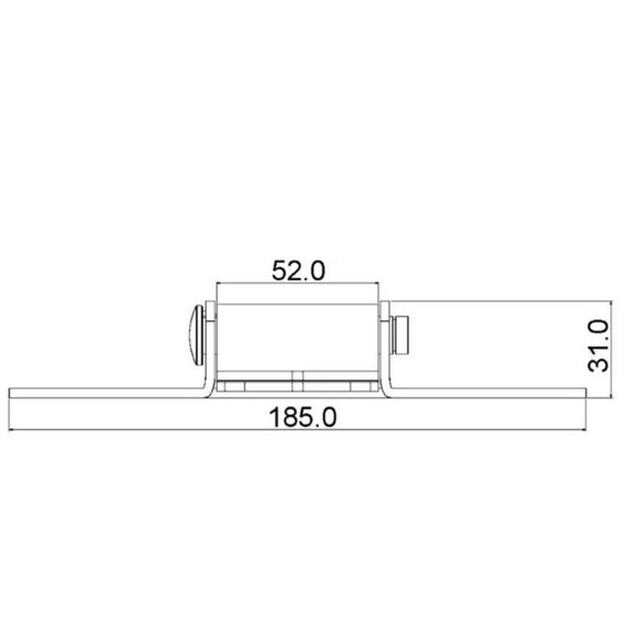 🇨🇦 BUILDER'S HARDWARE 2 Pack 8" Black Steel Ornamental T-Hinges - Picture 2 of 8